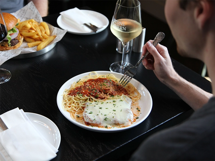 Chicken Parmesan dish served at Stone Tavern Phillipsburg
